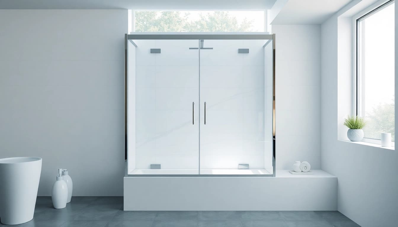 Erleben Sie die Eleganz der sonni Duschkabine 90x90 in einem modernen Badezimmer.