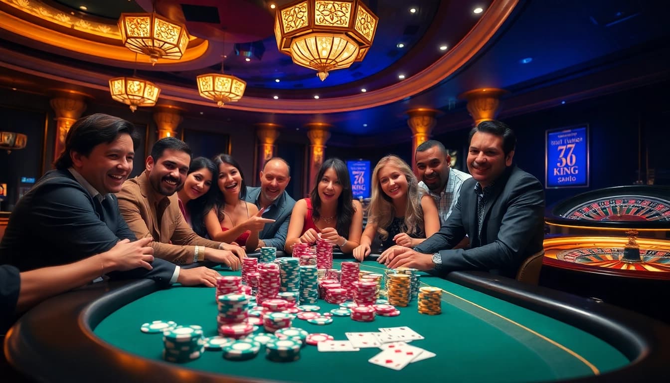 Experience the excitement of winning at 79KING with a vibrant poker table scene.