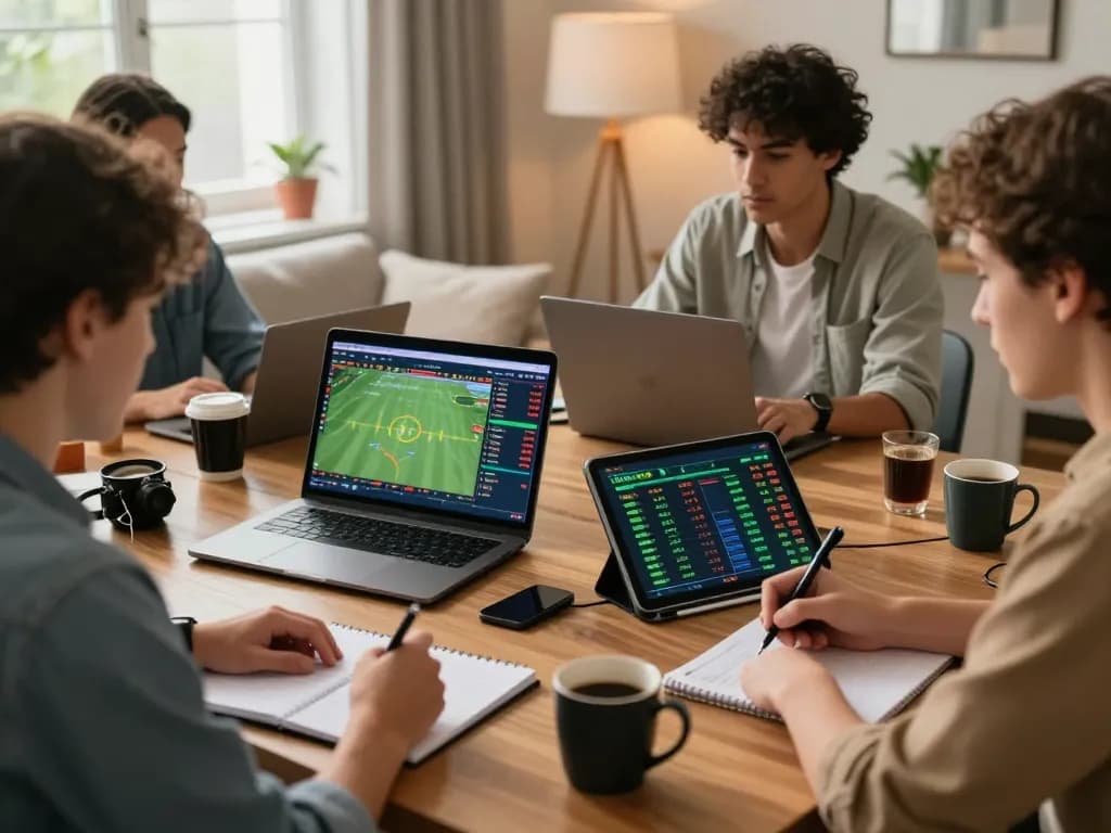 Informed betting analysis with kèo nhà cái 5 in a cozy home setting.