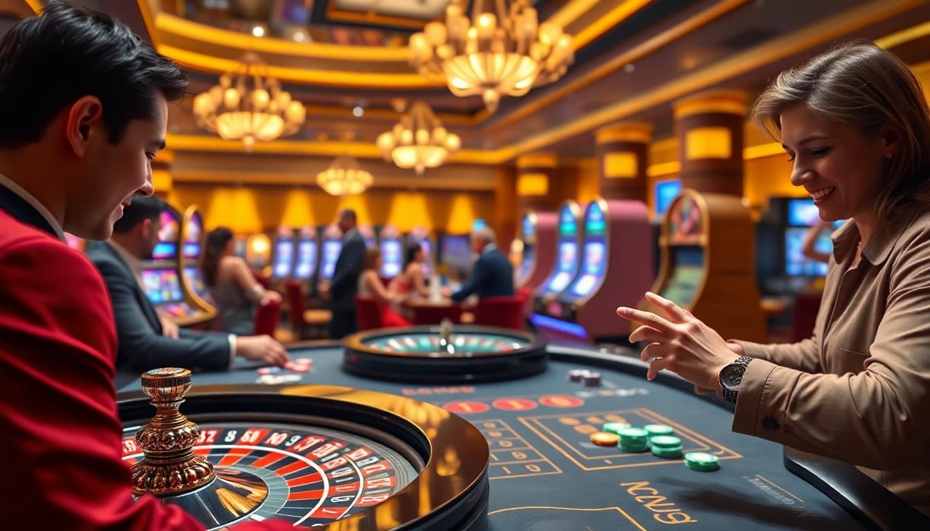 Experience the thrill of winning at TK999 in a luxurious casino atmosphere.