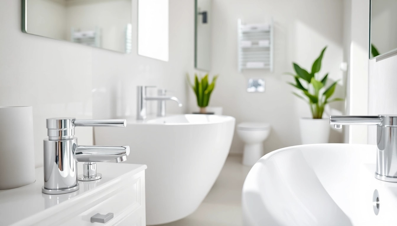 Erleben Sie sonni sanitär mit modernen Badezimmerarmaturen in entspannender Umgebung.