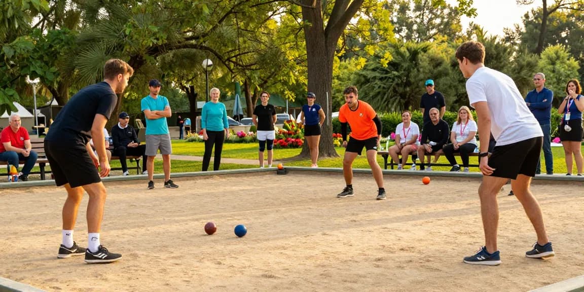 Players engaged in a petanque match at fopikotabalikpap.org showcasing community spirit and sport.