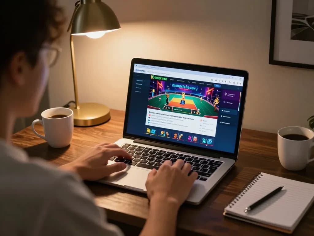 Engaging gameplay on the trang chủ shbet interface at a cozy home gaming setup.
