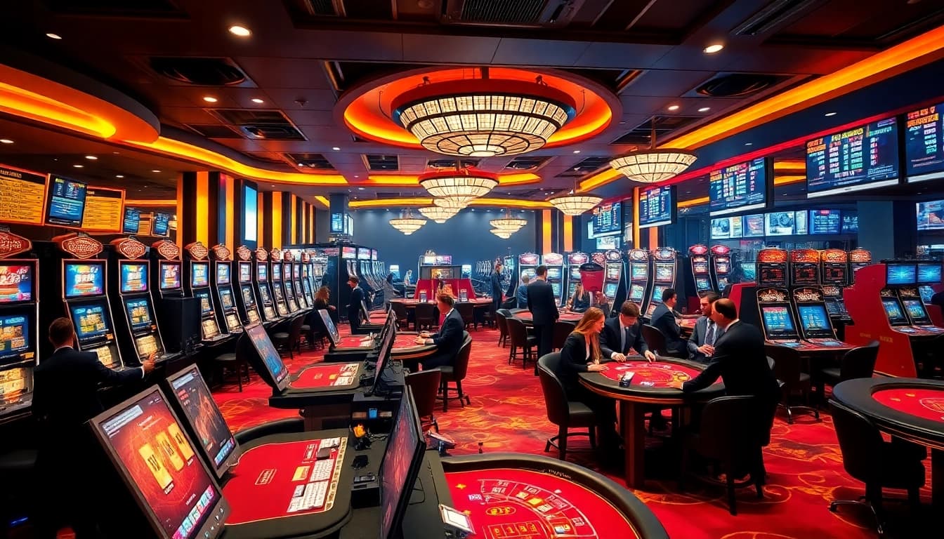 Experience the vibrant gaming floor at w88.nyc, featuring Baccarat and Blackjack.