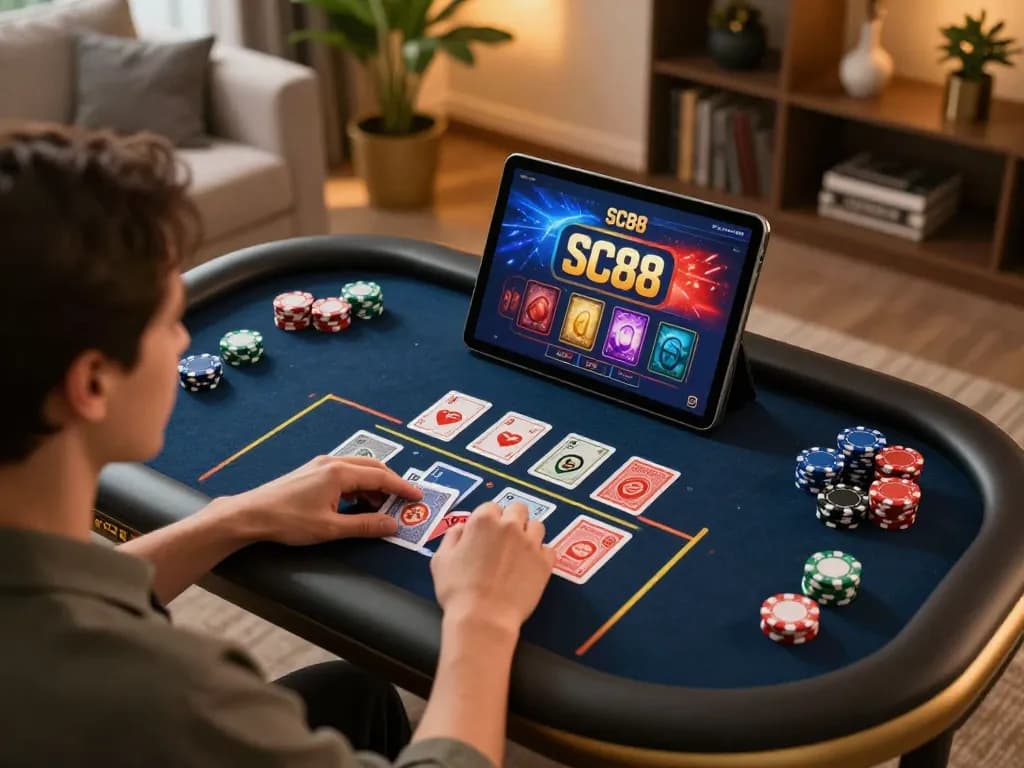 Experience dynamic online gaming with the SC88 app at home, showcasing engaging gameplay with interactive elements.
