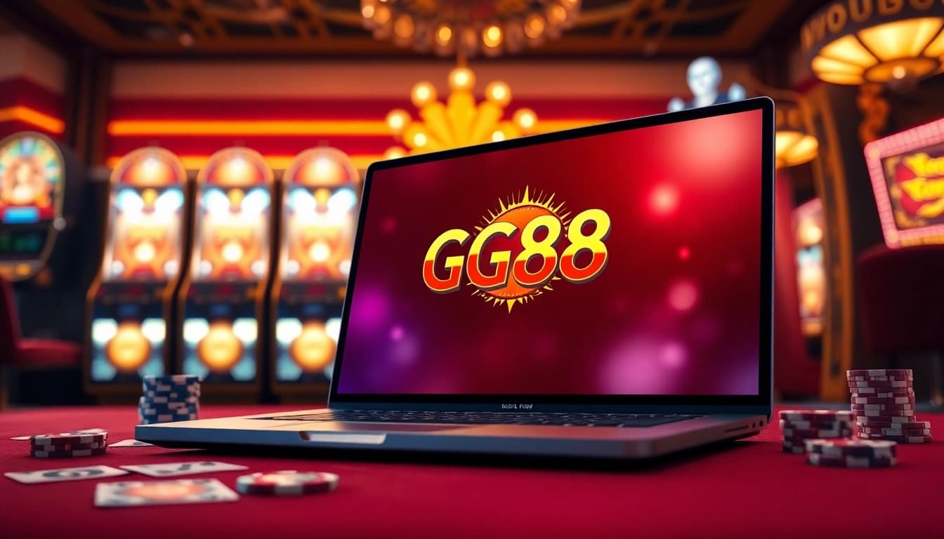 Experience the excitement of gambling with the GG88 slot Link showcased on an online casino interface.
