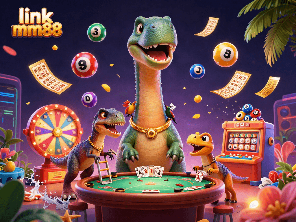 Engage with link mm88 through vivid casino action in this dynamic 3D casino illustration.