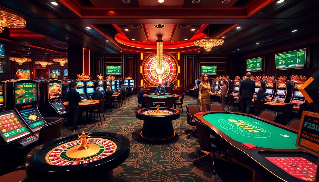 High-stakes gamblers enjoying the excitement of 888VND COM at a glamorous casino setting.