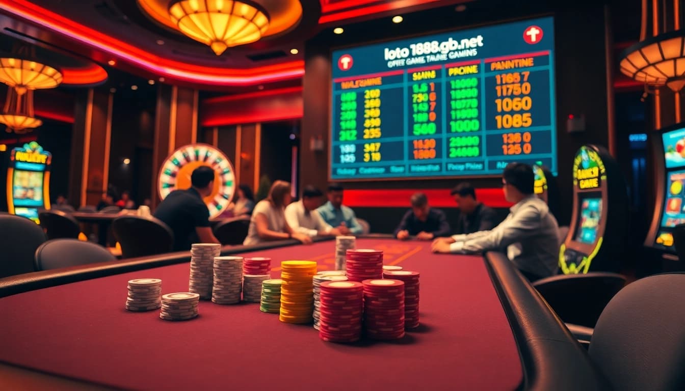Experience thrilling gameplay at loto188.gb.net, with vibrant poker tables and exciting slot machines.