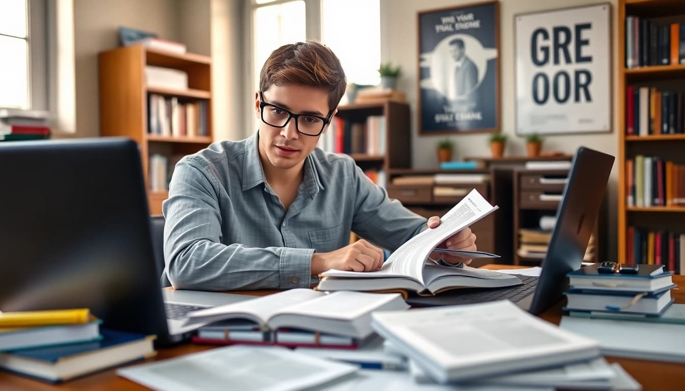 Pay someone to take GRE for me in a focused study environment with textbooks and notes.