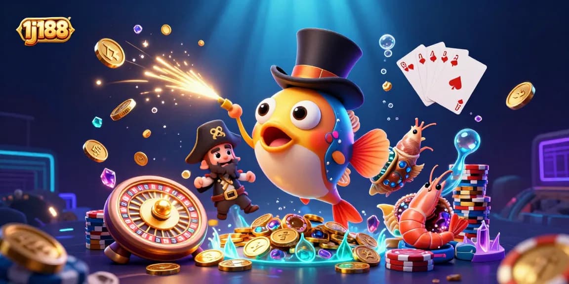Engage in thrilling gameplay with the vibrant 1j188 casino scene featuring stunning underwater characters.