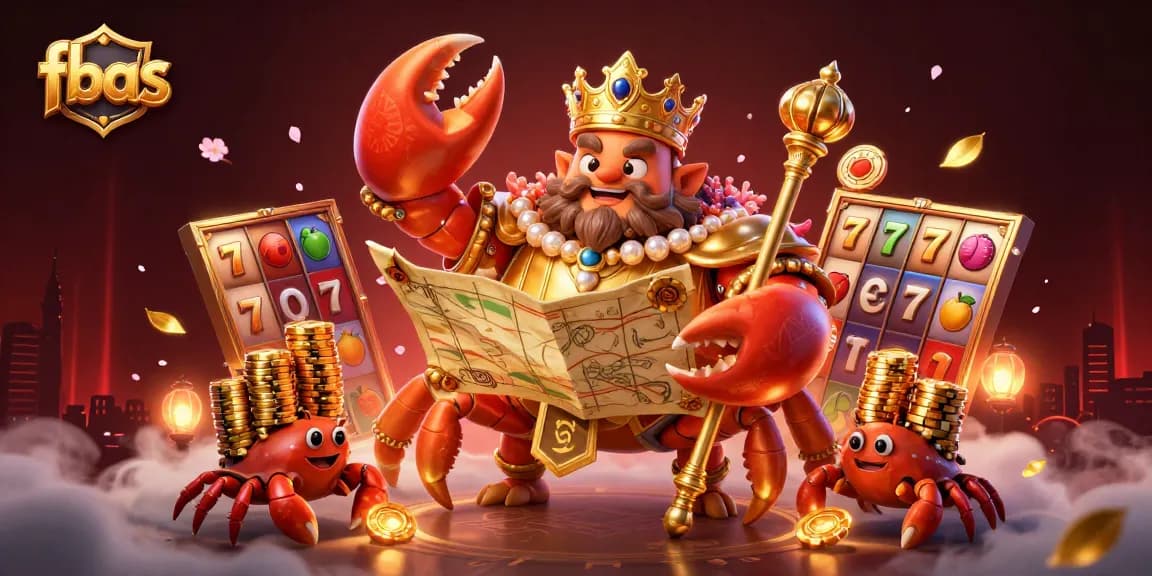 Experience the thrill of winning at fbas with a golden crab emperor leading a casino adventure.