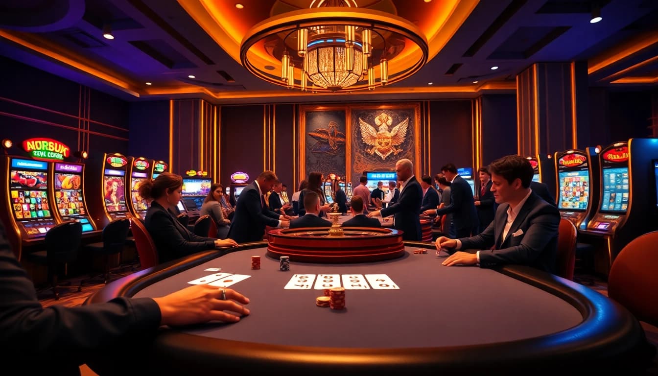 Experience high-stakes gaming with 888VI COM at this vibrant casino scene.