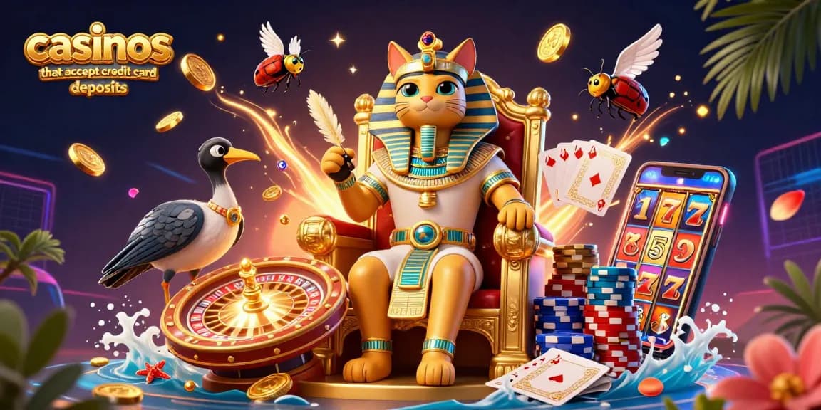 Experience the excitement of casinos that accept credit card deposits with vibrant characters and dynamic gameplay elements.