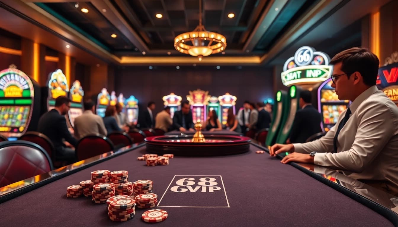 Experience thrilling gameplay at 68VIP's luxurious online casino.