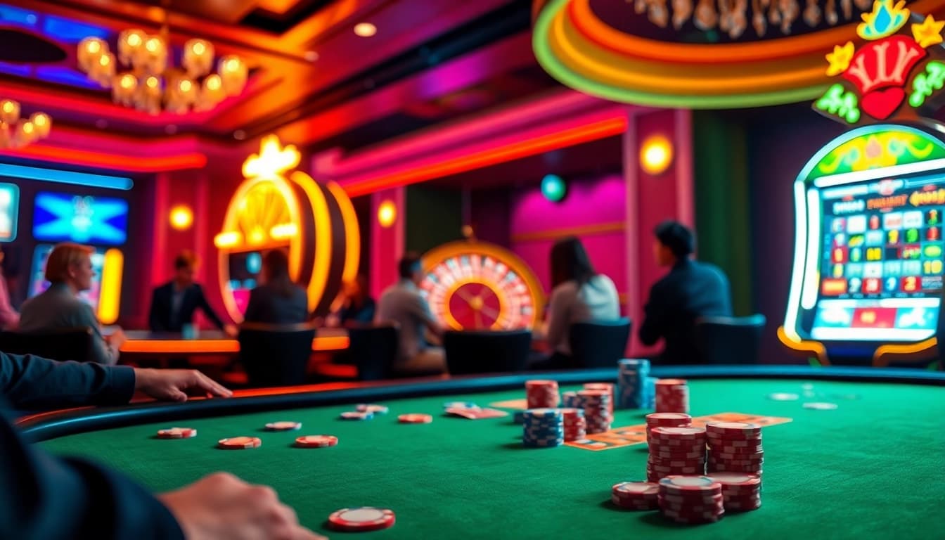 Players strategizing at a poker table in a luxurious environment at https://tg88-vn.jpn.com/.