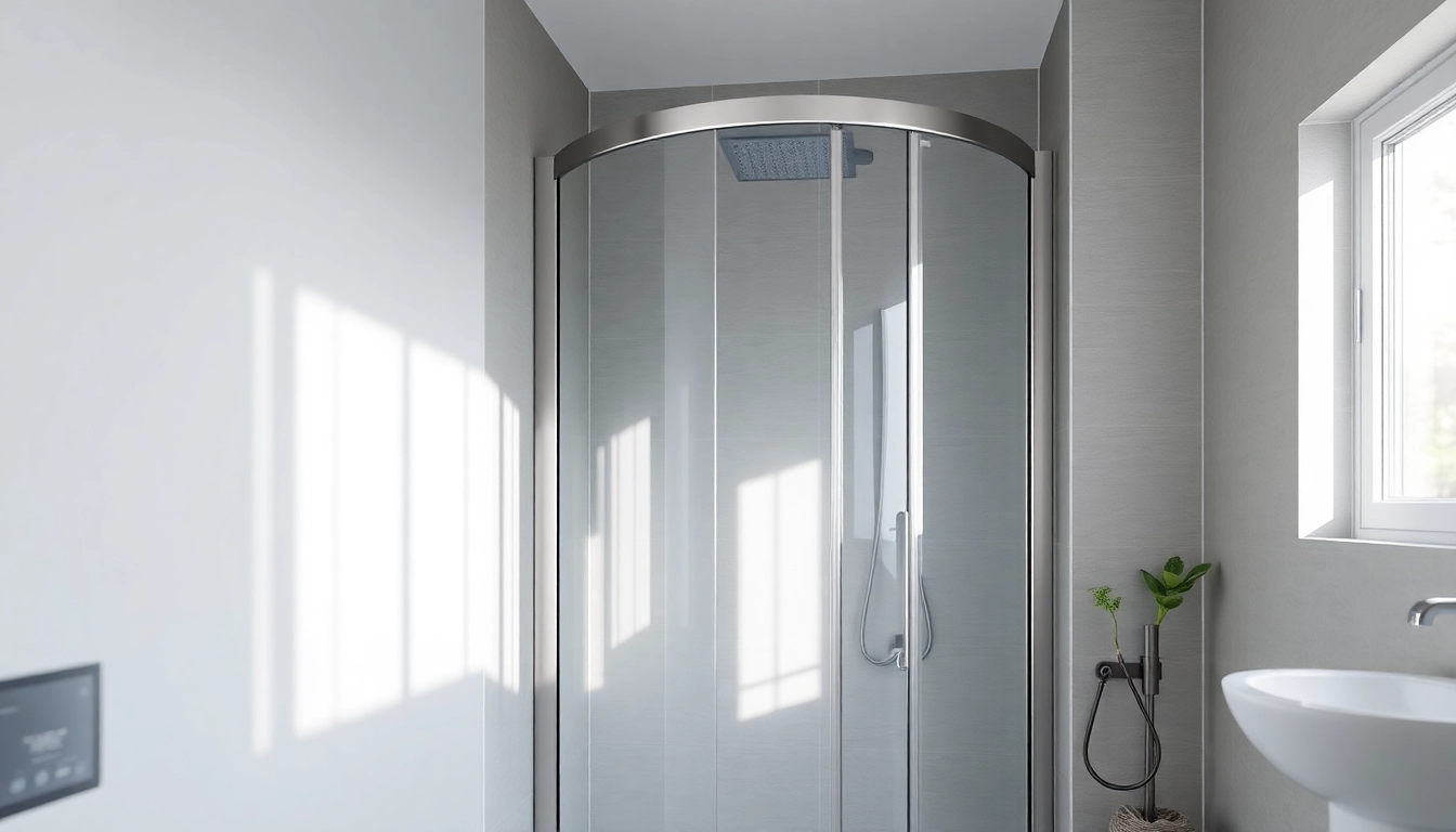 Dusche 100x100 in einem modernen Badezimmer, elegant und funktional gestaltet.