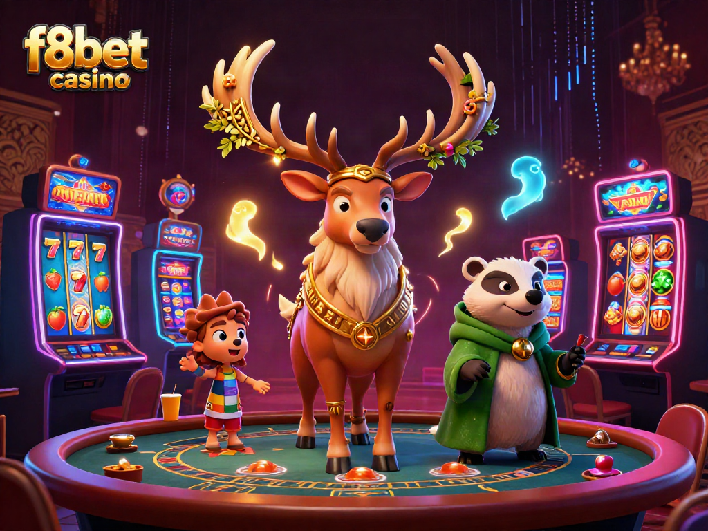Experience vibrant casino excitement with f8bet casino, featuring lively characters and dynamic gaming action.