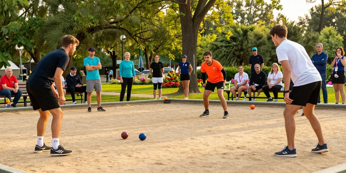Players engaged in a petanque match at fopikotabalikpap.org showcasing community spirit and sport.