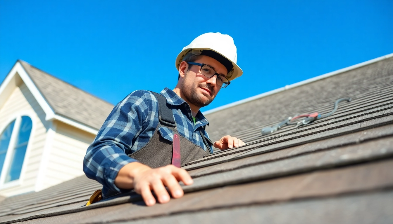 Inspecting roofing materials in South Jersey with a professional roofing expert.