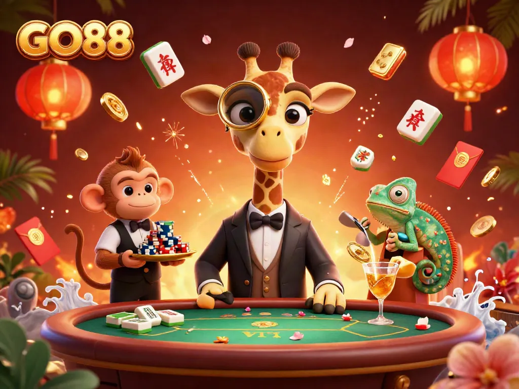 Engage with GO88's exciting online gaming experience with lively characters and enchanting casino elements.