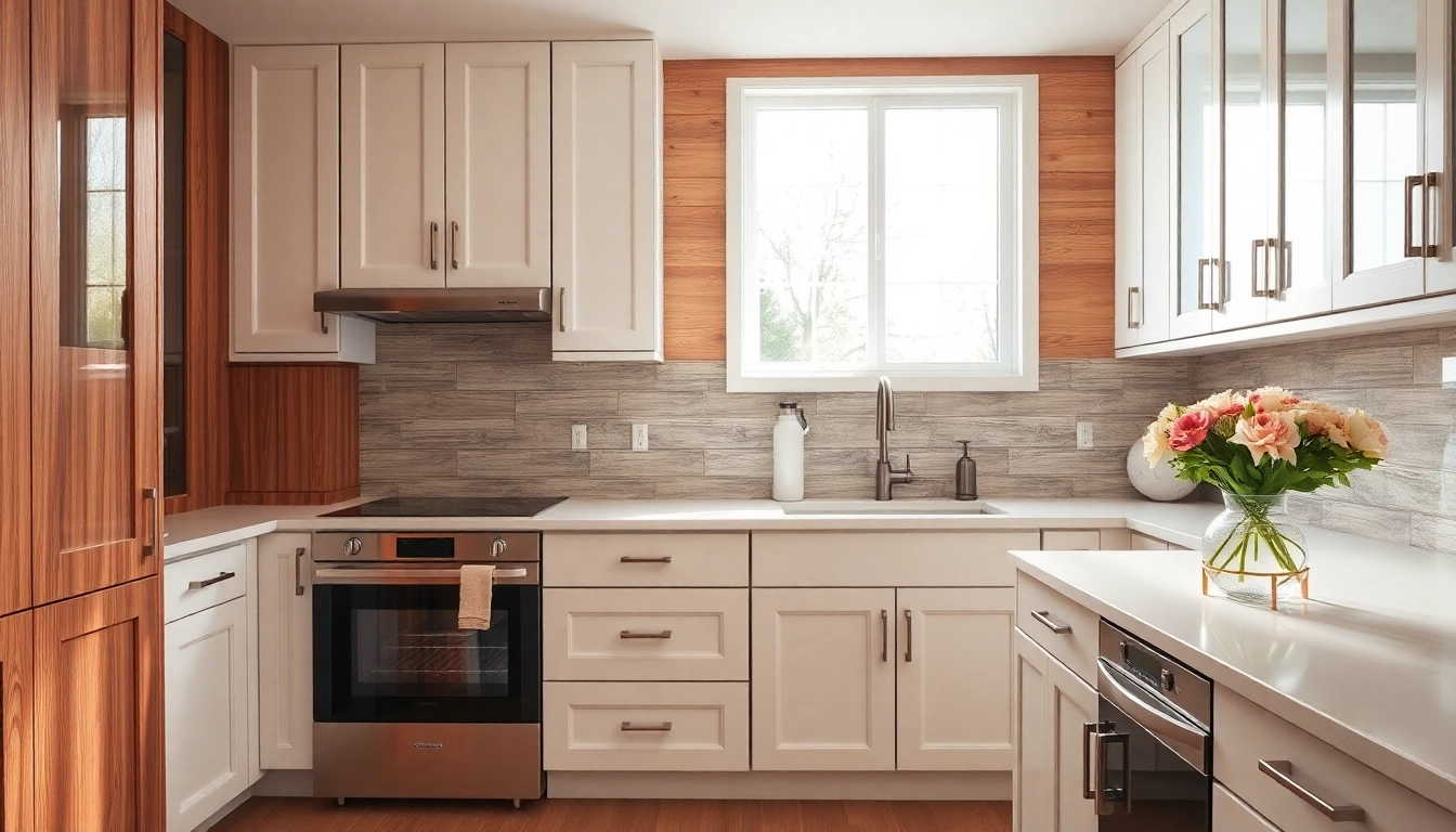 Enhance your home with Cabinet Refacing Clearwater FL showcasing modern kitchen design and elegant finishes.