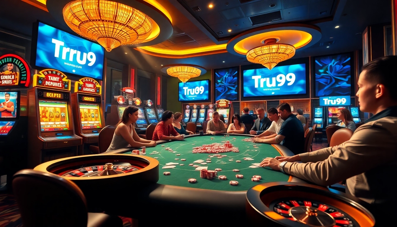 สัมผัสความตื่นเต้นของ Tru99 ที่โต๊ะคาสิโนหรู ล้อมรอบด้วยเกมที่มีสีสัน