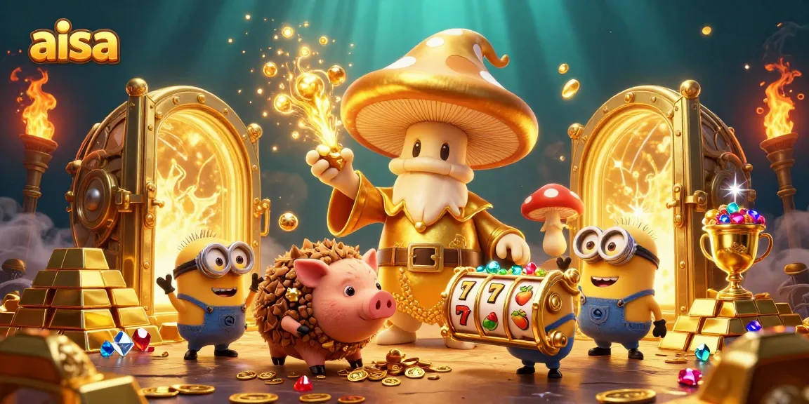 Engage with treasures in a vibrant aisa-themed casino scene featuring golden wizard magic.