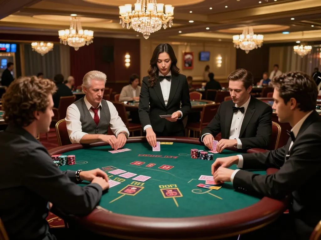 Players at C168 blackjack table strategizing their next bets in an upscale setting.