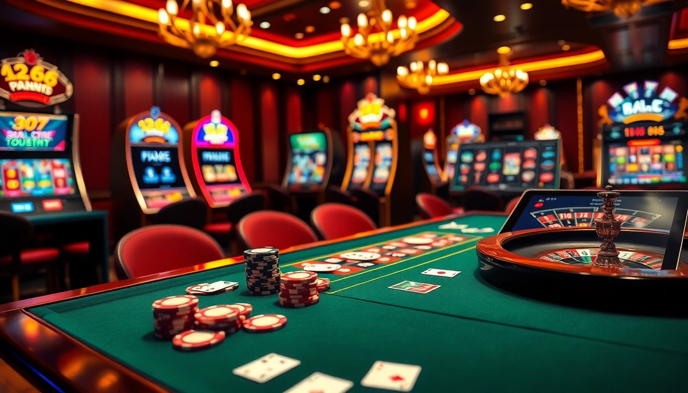 RR 88 players enjoying a thrilling casino experience with vibrant games and luxurious ambiance.