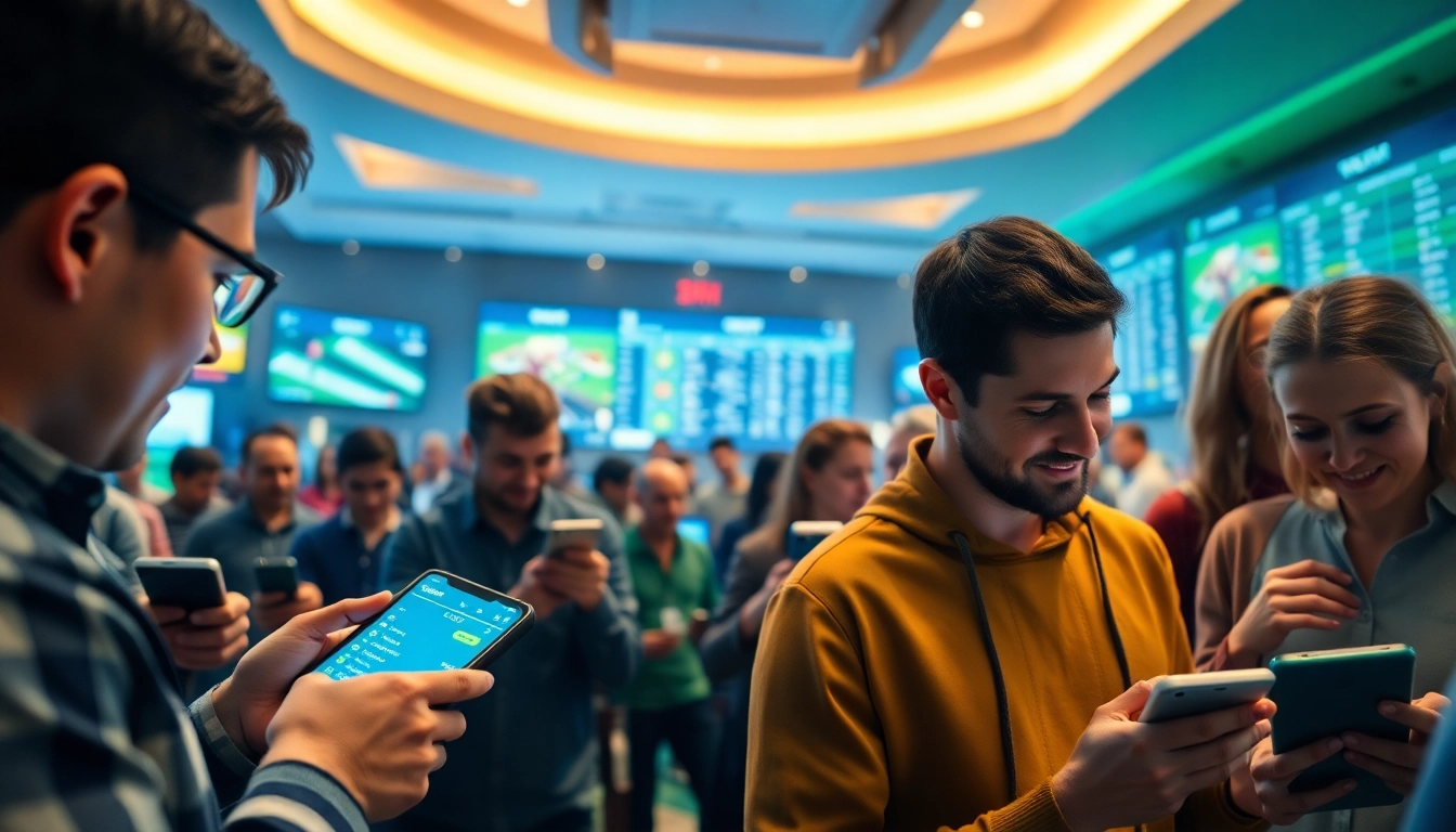 Exciting betting scene showcasing users on 888b.bet platform with vibrant sports graphics.