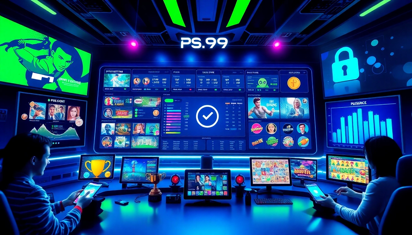 Engaging scene showcasing users on the PS99 platform, emphasizing online gaming excitement and security.
