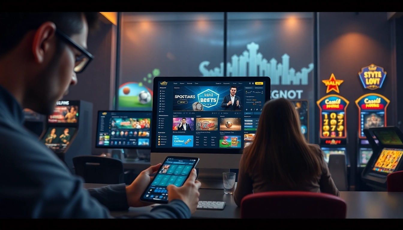 Modern online betting environment for vin777.gb.net showcasing user-friendly interfaces and diverse games.