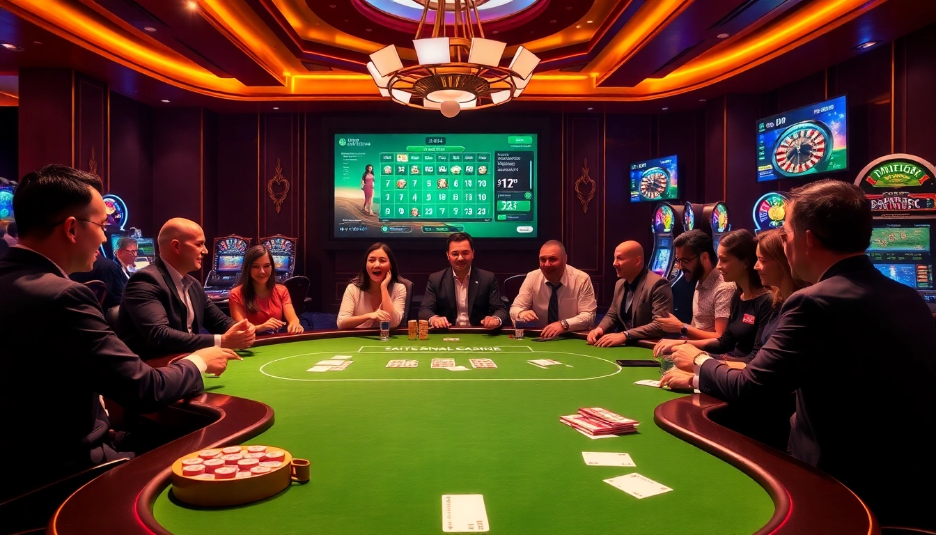 Immerse in the world of SV388 with an exciting casino atmosphere filled with vibrant slot machines and poker tables.